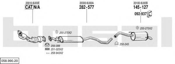 BOSAL 05899020 Система випуску ОГ