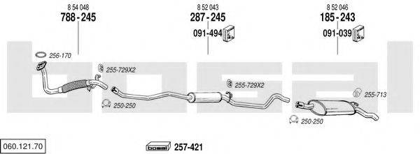 BOSAL 06012170 Система випуску ОГ