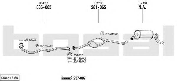 BOSAL 06041750 Система випуску ОГ