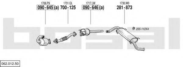 BOSAL 06201250 Система випуску ОГ