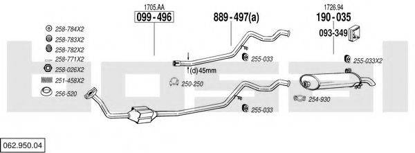 BOSAL 06295004 Система випуску ОГ