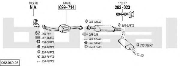 BOSAL 06296026 Система випуску ОГ