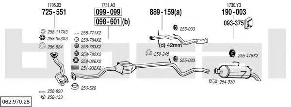 BOSAL 06297028 Система випуску ОГ