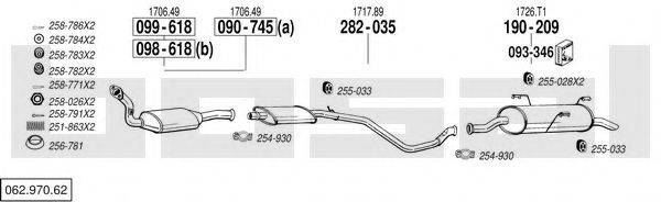 BOSAL 06297062 Система випуску ОГ