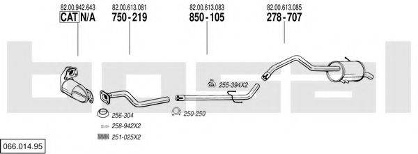 BOSAL 06601495 Система випуску ОГ