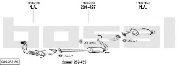 BOSAL 08405750 Система випуску ОГ