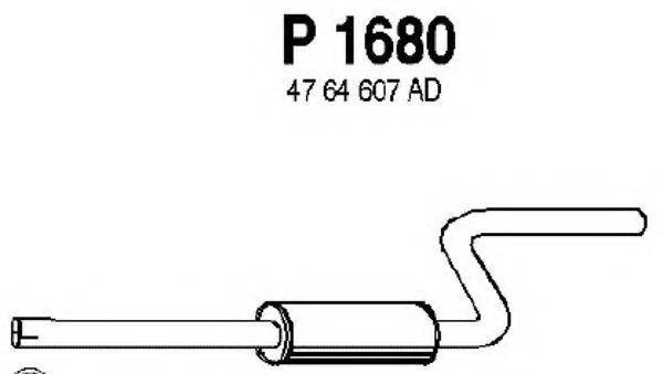 WALKER 23481 Середній глушник вихлопних газів