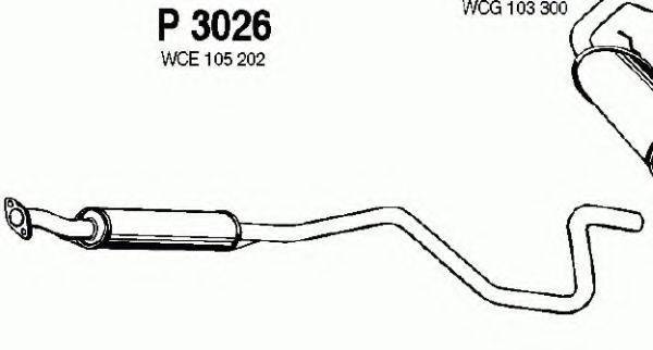 FENNO P3026 Середній глушник вихлопних газів