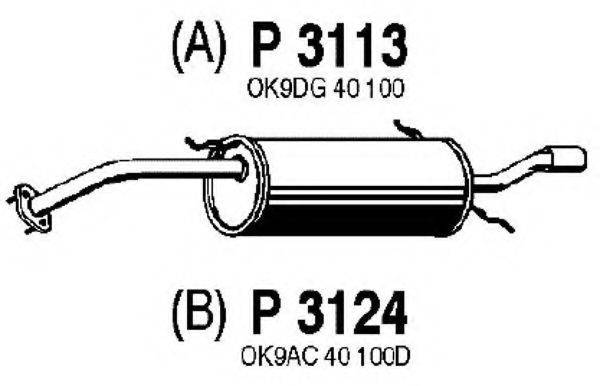 KIA OK9BC-40-100 Глушник вихлопних газів кінцевий