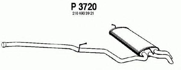 FENNO P3720 Глушник вихлопних газів кінцевий