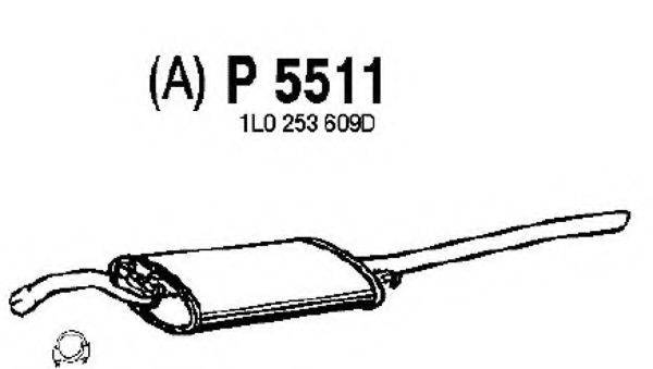 FENNO P5511 Глушник вихлопних газів кінцевий