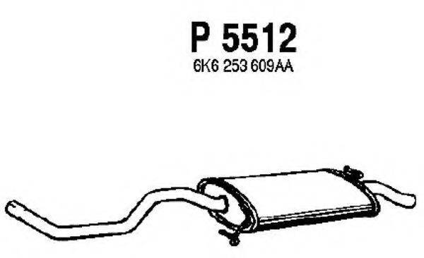 FENNO P5512 Глушник вихлопних газів кінцевий