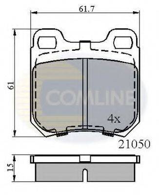 COMLINE CBP0741 Комплект гальмівних колодок, дискове гальмо