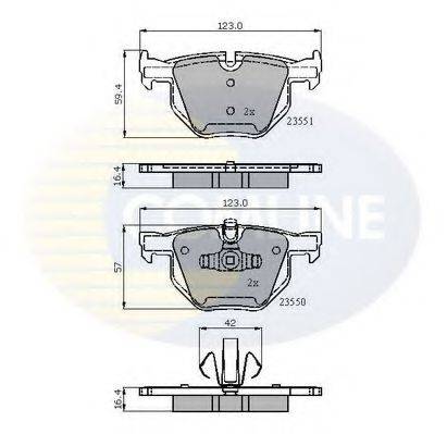 COMLINE CBP01671 Комплект гальмівних колодок, дискове гальмо