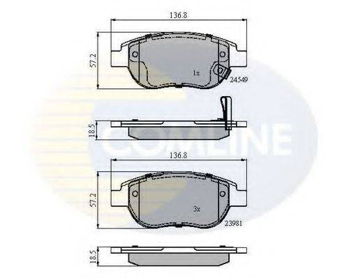 COMLINE CBP31038 Комплект гальмівних колодок, дискове гальмо