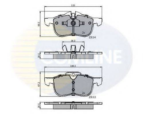 COMLINE CBP0898 Комплект гальмівних колодок, дискове гальмо