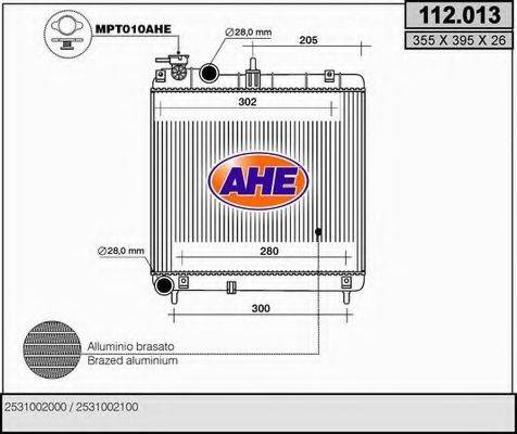 AHE 112013 Радіатор, охолодження двигуна