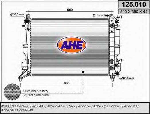 AHE 125010 Радіатор, охолодження двигуна