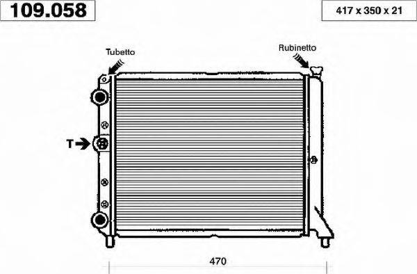 AHE 109058 Радіатор, охолодження двигуна