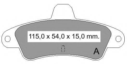 VEMA 21587 Комплект гальмівних колодок, дискове гальмо