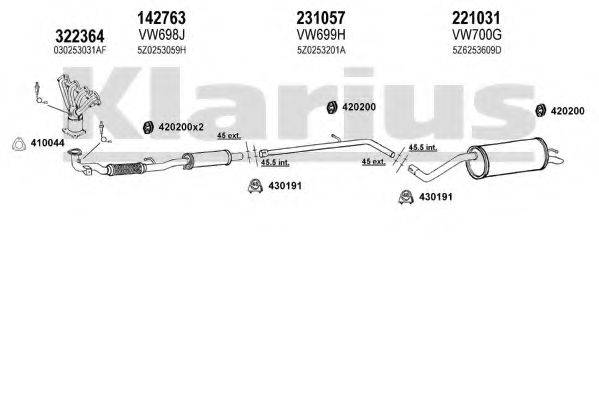 KLARIUS 931675E Система випуску ОГ