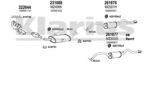 KLARIUS 600618E Система випуску ОГ