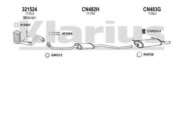 KLARIUS 180550U Система випуску ОГ