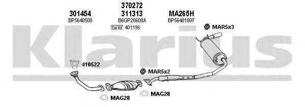 KLARIUS 570168U Система випуску ОГ