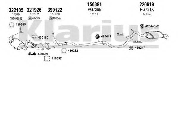 KLARIUS 630913E Система випуску ОГ