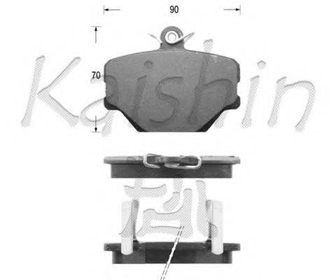 KAISHIN D10049 Комплект гальмівних колодок, дискове гальмо