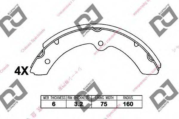 TOYOTA 0449436060 Комплект гальмівних колодок