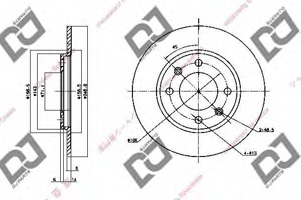 DJ PARTS BD1533 гальмівний диск