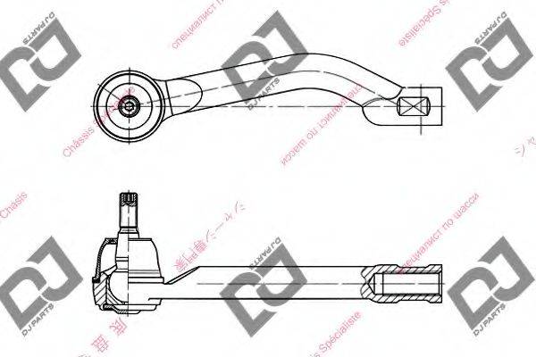 DJ PARTS DE1316 Наконечник поперечної кермової тяги