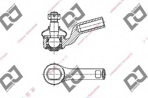 DJ PARTS DE1348 Наконечник поперечної кермової тяги