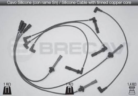 BRECAV 01539 Комплект дротів запалювання