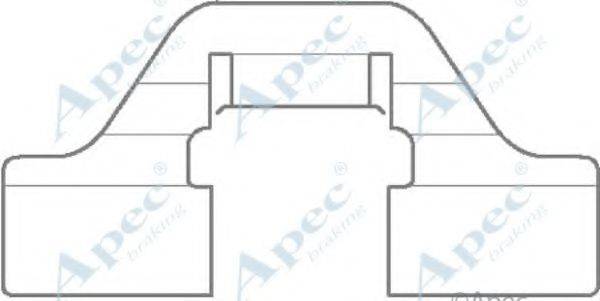 APEC BRAKING KIT1115 Комплектуючі, гальмівні колодки