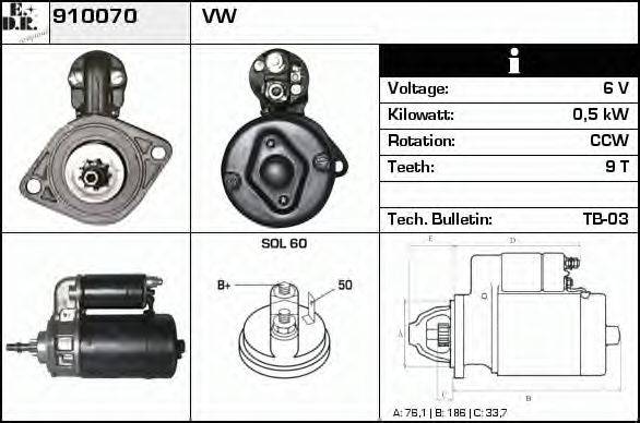 EDR 910070 Стартер