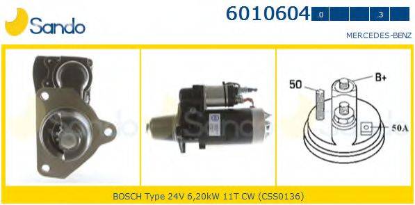 SANDO 60106043 Стартер