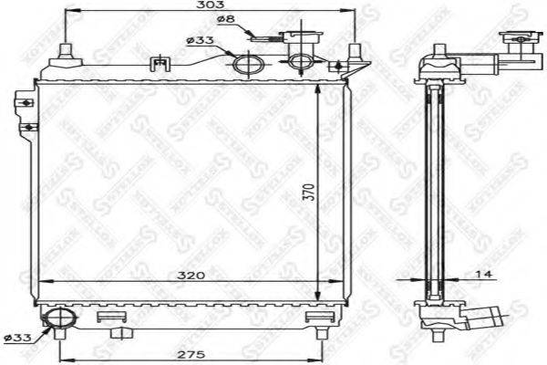 STELLOX 1025312SX Радіатор, охолодження двигуна