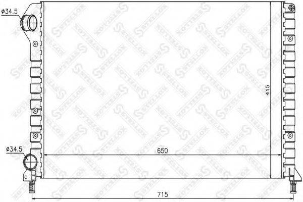 STELLOX 1025477SX Радіатор, охолодження двигуна