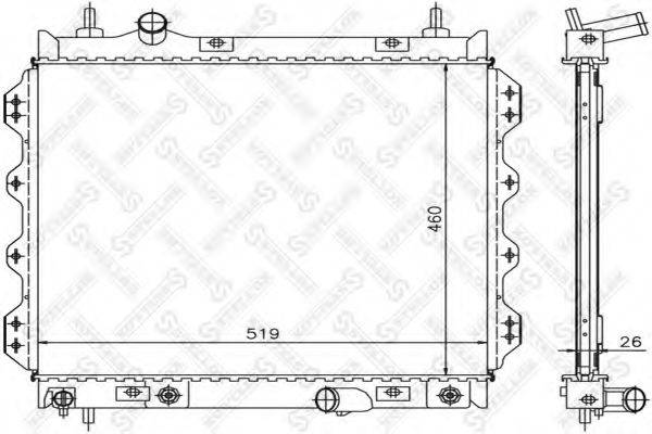 STELLOX 1025621SX Радіатор, охолодження двигуна