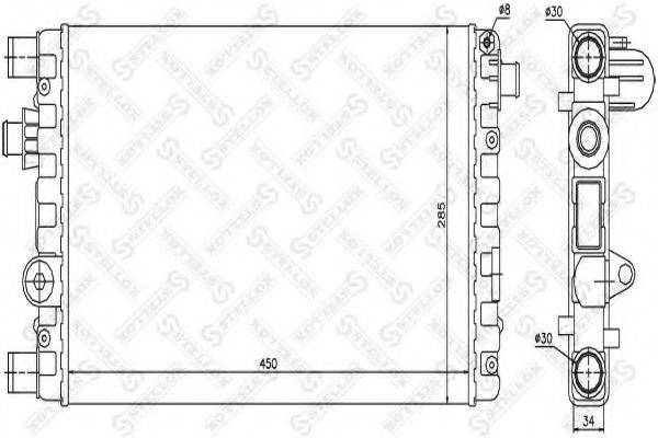 STELLOX 1025726SX Радіатор, охолодження двигуна