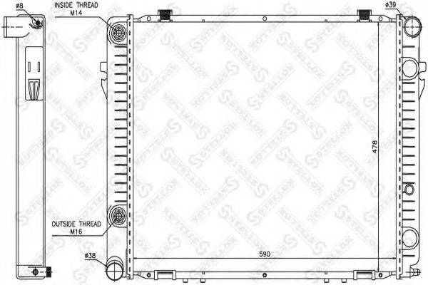 STELLOX 1025883SX Радіатор, охолодження двигуна