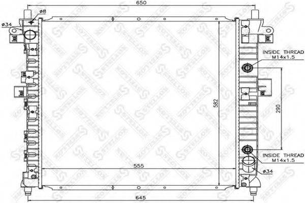 STELLOX 1026292SX Радіатор, охолодження двигуна