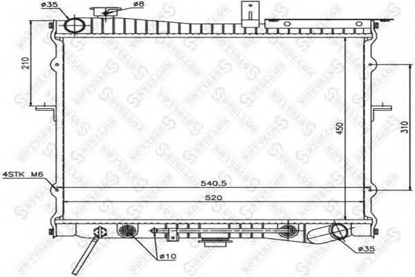 STELLOX 1026490SX Радіатор, охолодження двигуна