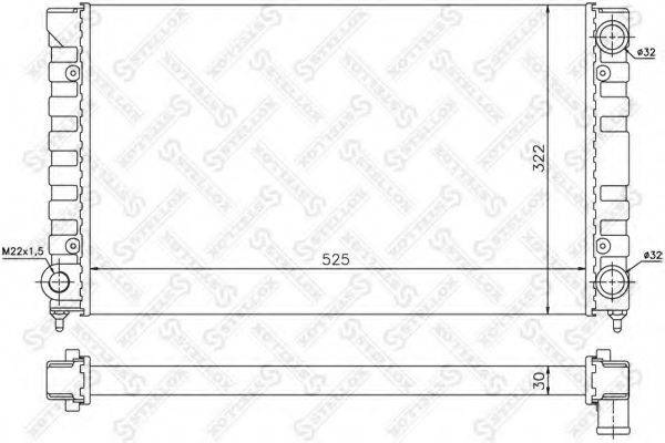 STELLOX 1026574SX Радіатор, охолодження двигуна