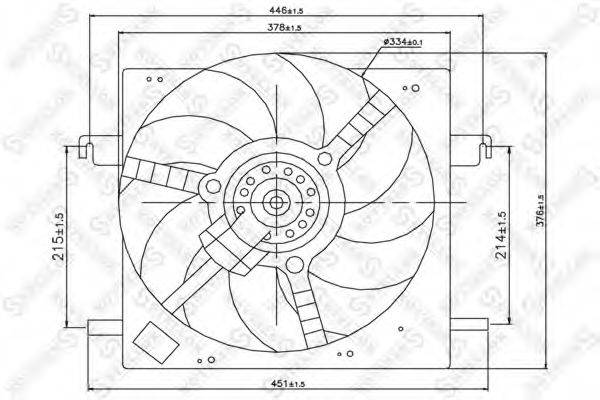 STELLOX 2999069SX Вентилятор, охолодження двигуна