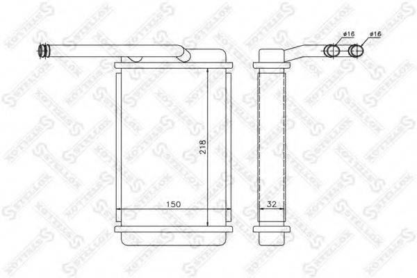 STELLOX 1035054SX Теплообмінник, опалення салону