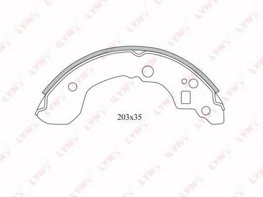 LYNXAUTO BS5710 Комплект гальмівних колодок