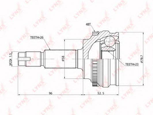 TOYOTA 4341012800 Шарнірний комплект, приводний вал